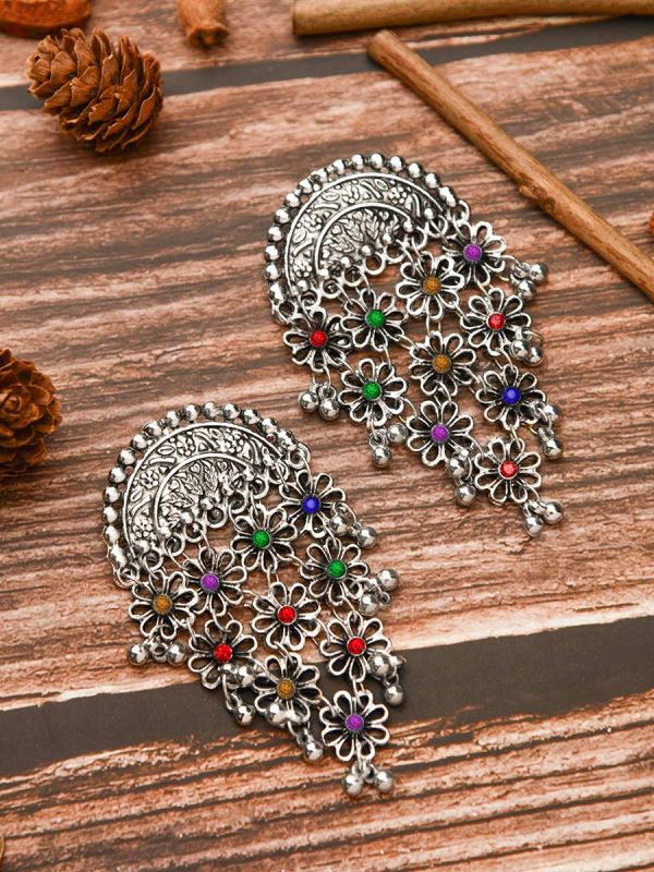 The Ethnic Ecstasy - Oxidised Boho Earrings