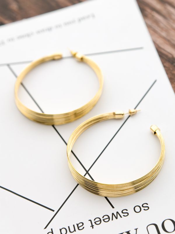 The Layered Oversized Hoops - Golden