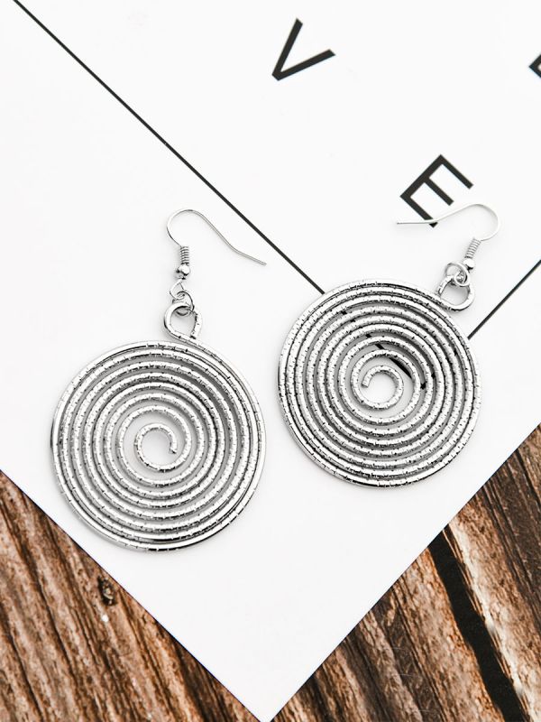 The Shimmery Hypnosis - Silver Elegant Earrings