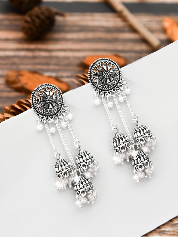 An Intricate Delight - Triple Boho Jhumkis