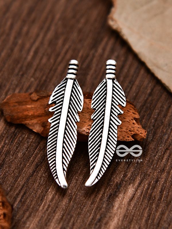 The Little Feather Studs - Tiny Trinket Earrings