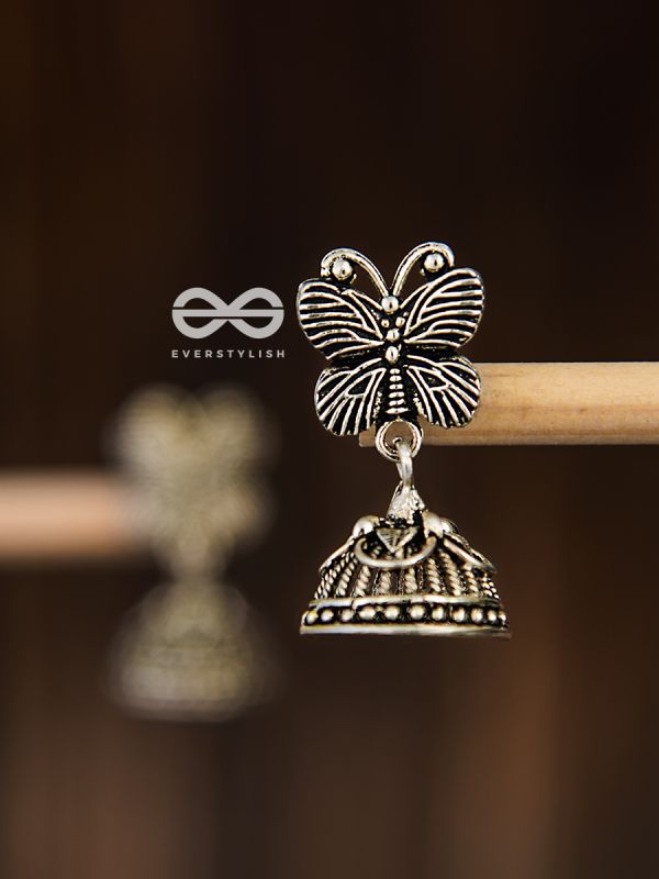 The Little Butterfly Jhumkis - Tiny Trinket Earrings