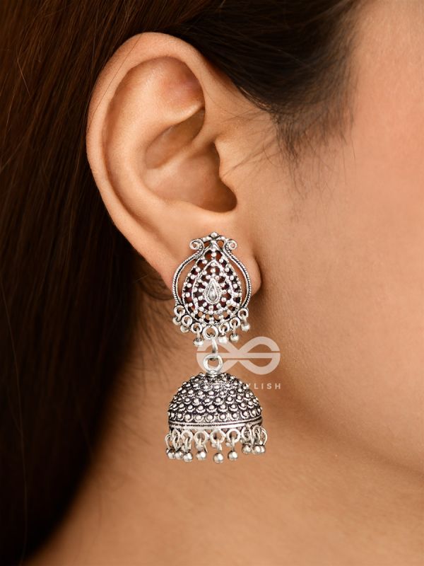 The Absolute Boho - Oxidised Statement Jhumkas