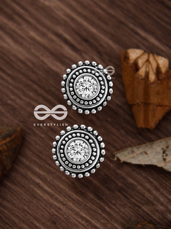 The Little Shimmery Button Studs - Tiny Trinket Earrings