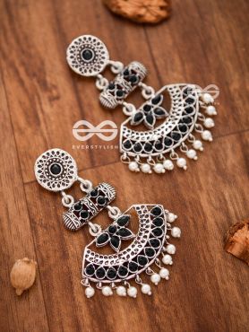 The Bohemian Elegance (Onyx Black) - Embellished Oxidised Collection