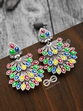 The Layered Meenakari Artwork Earrings