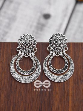 Magnificently mysterious Floral Motif Earrings