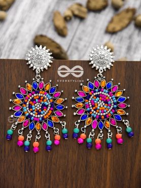 The Delightful Dreamy Danglers (Multicoloured)- The Embellished Oxidised Collection