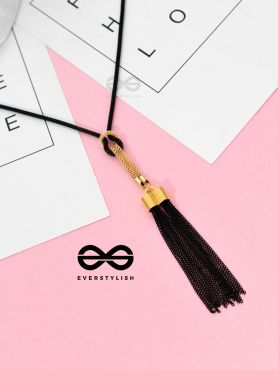 A Knotty Statement - Golden Long Neckpiece