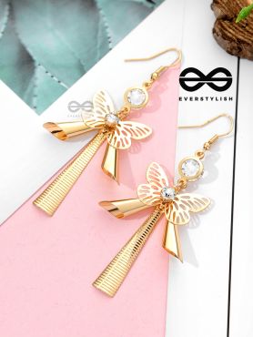 The Beauteous Butterfly Charms - Casual Golden Danglers