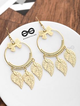 The Playful Charm - Golden Light-weight Earrings