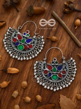 The Bohemian Classics - Oxidised Boho Hoop  Earrings