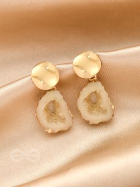The Snowball Effect- Golden Embellished Earrings