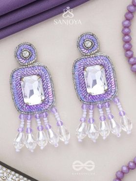 Aadarsa- The Magnificent Mirror- Stones and Sequins Embroidered Earrings