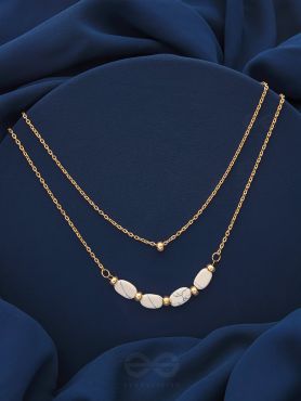The Stepping Stones- Golden Layered Necklace With Anti-Tarnish Coating 