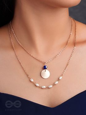 Sun N Sea- Golden Layered Necklace With Anti-Tarnish Coating 