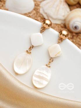 The Moon Illusion- Golden Embellished Earrings