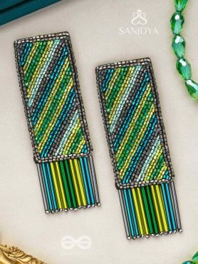 Pravish - The Colorful Rains - Cutdana Hand Embroidered Earrings
