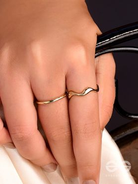 The Sunlit Trails- Golden Set of Two Rings