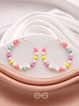 The Sparkling Rainbow- Golden Embellished Earrings