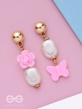 FLUTTERING FLOWER FAIRY - CUTE DANGLER EARRINGS