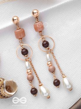 THE HAZELNUT HUES - CASUAL DROP EARRINGS