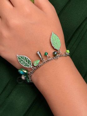 LEAFING IT AWAY - OXIDISED EMBELLISHED BRACELET