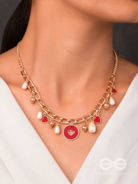 The Scarlet Affair - Cute Hearts Neckpiece With Anti-Tarnish Coating 