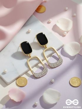 SHIMMER OF NIGHT - STATEMENT DROP EARRINGS