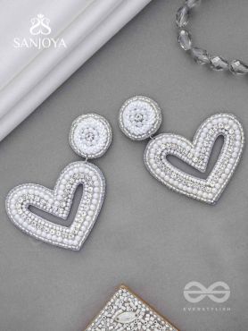 Sauhardika - Heartfealt Moments - Beads And Cut Dana Hand Embroidered Earrings