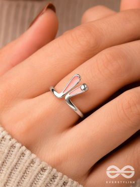 EASTER EARS - SILVER AND PINK RING (ONE SIZE)