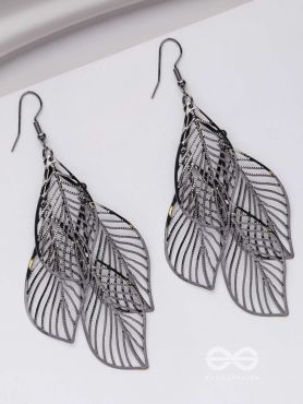 LEAF ME BREATHLESS - SILVER STATEMENT EARRINGS