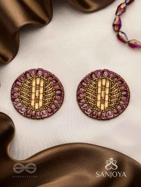 Anantya- The Infinity Loop- Sequins And Beads Hand Embroidered Earrings