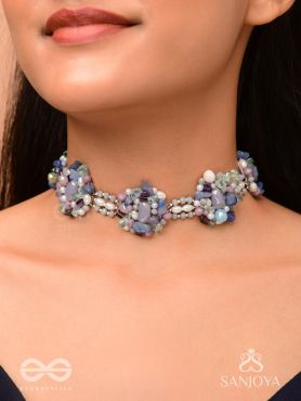 Devasesa- Remnants Of The Sea- Beads And Stones Hand Embroidered Necklace