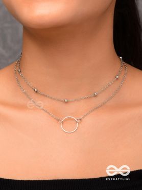 The Lavish Layers Of Elegance - Silver Multilayered Neckpiece With Anti-tarnish Coating