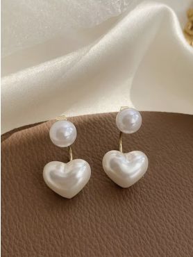 Heart's Whisper- Charming pearl ear Jacket