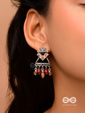 DESERT BLOOM- EARTHY-HUED STATEMENT EAR JACKETS