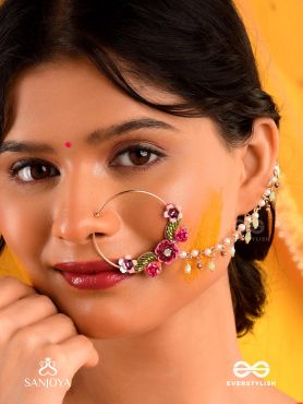 VARNAMALA ABHUSHANA - ADORNMENT OF COLORS - FLORAL MOTIFS WITH PEARLS NATH