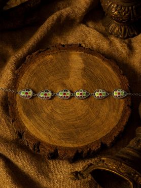 RAINBOW BEAT - OXIDISED ENAMELLED CHOKER