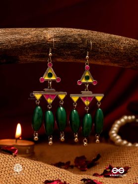 HALF-MOON OXIDISED EARRINGS