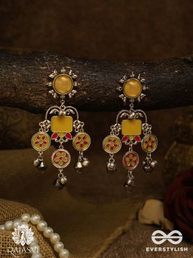 MARIGOLD BEAT - BOHO OXIDISED EARRING