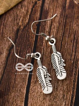 The Dangling Intricate Leaves - Tiny Trinket Earrings