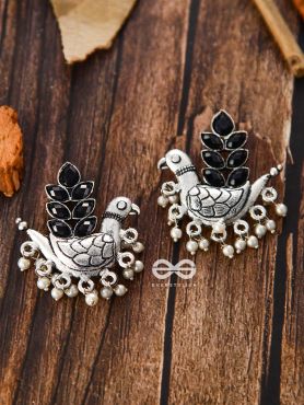 The Embellished Parrots(Onyx Black) - Embellished Oxidised Collection