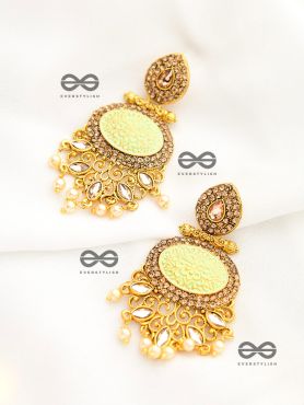 The Marvellous Meenakari Collection - Riva Earrings - Green