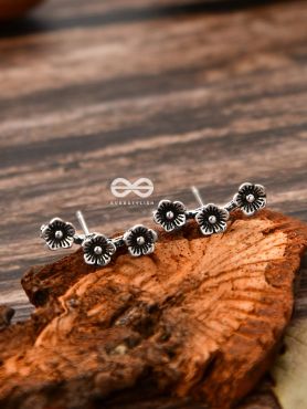 The Floral Triplet - Tiny Trinket Stud Earrings