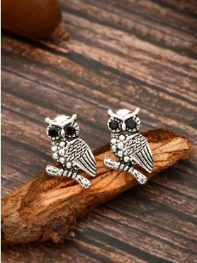 The Owl on a Branch - Tiny Trinket Earrings