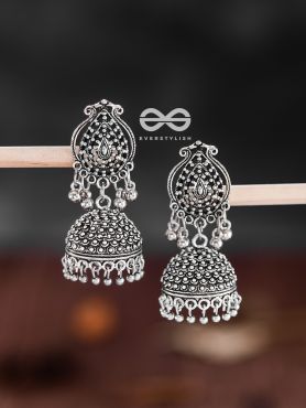 The Absolute Boho - Oxidised Statement Jhumkas