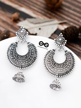 The Intricate Motifs - Oxidised Boho Earrings