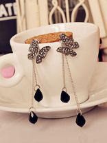 Black Butterfly fall Earrings