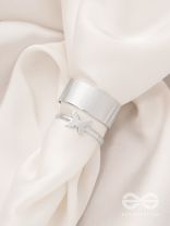 The Missing Moth- Set of Two Silver Rings